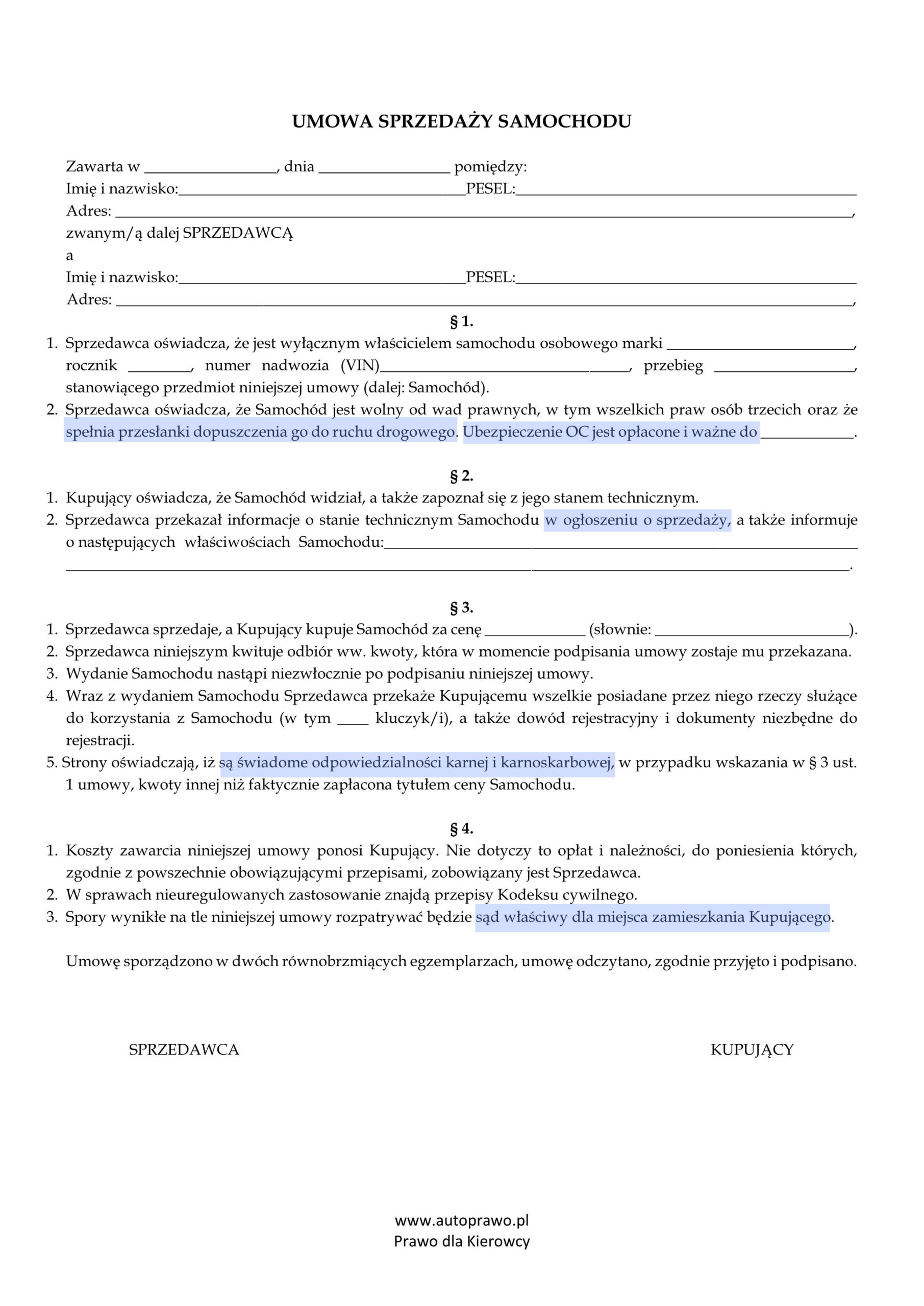 Wz r Umowy Kupna Sprzeda y Samochodu Pobierz PDF I Zr b To Bez Problemu Wz r Umowy Kupna Sprzeda y Samochodu Pobierz PDF I Zr b To Bez Problemu